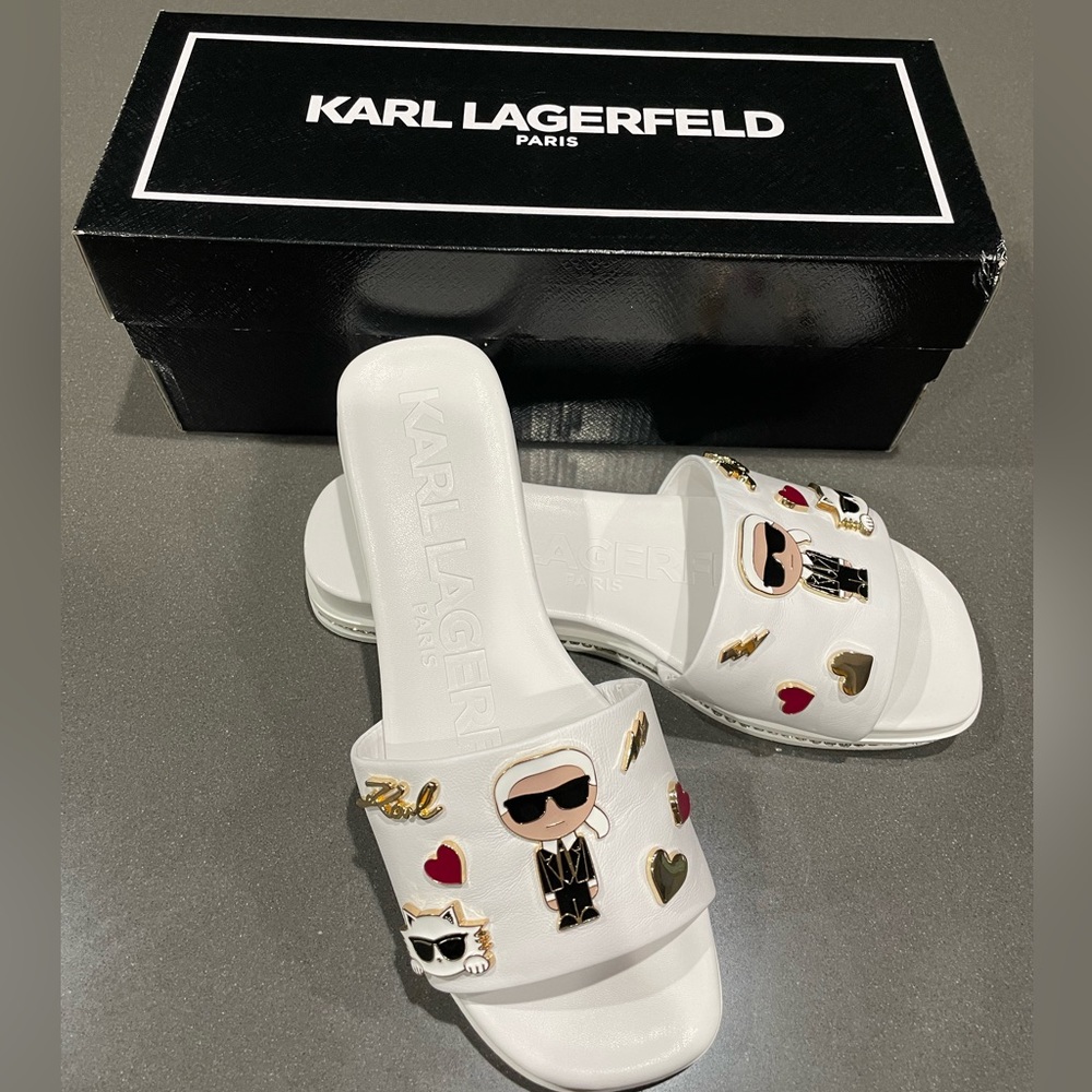 Karl Women's Jeslyn Embellished Slide Sandals-New in box